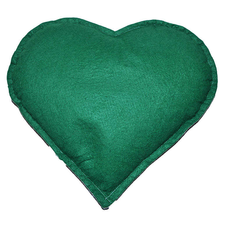 Tuz Yastığı Kalp Desenli Yeşil - Pudra