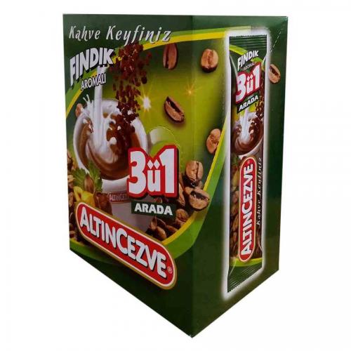 3 ü 1 Arada Fındık Aromalı Kahve 15 Gr X 20 Adet Üçü Birarada