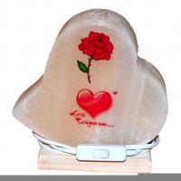Kalp Desenli Gül Kalp Logolu Kaya Tuzu Lambası 2-3Kg