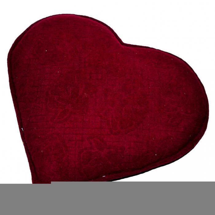 Tuz Yastığı Kalp Desenli Gül Kabartmalı Kırmızı 2-3Kg